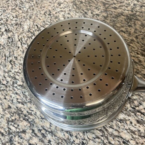 Belgique Classique Steamer Strainer Pot 4 Qt Double Boiler Long Handle No Lid - Picture 7 of 10